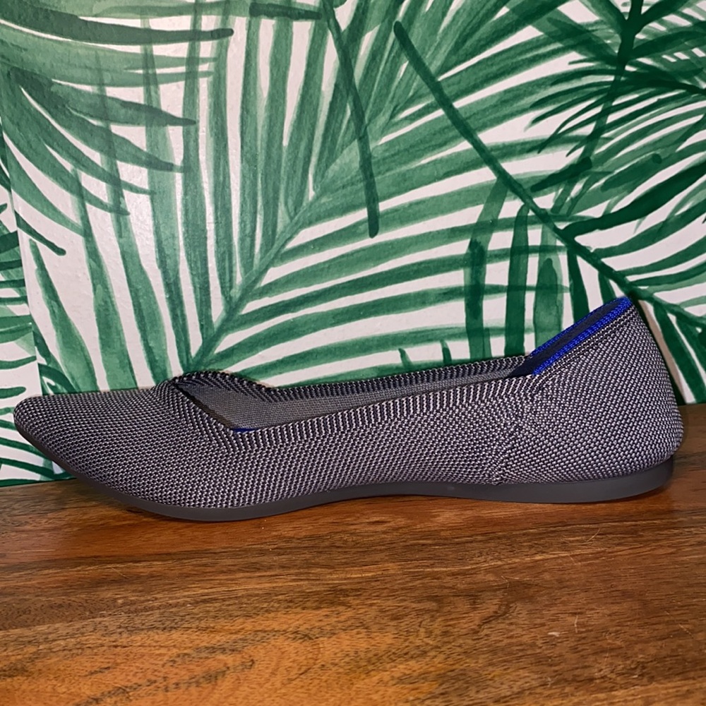 Rothy’s The Point Gray/Black Knit Flats Women’s 8 - Picture 5 of 10